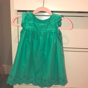 Gap Green Eyelet Dress with matching bloomers
